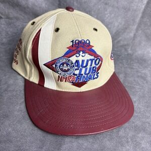 AAA Auto Club 1999 NHRA Finals Hat Tan Beige‎ Adjustable Strapback NWOT